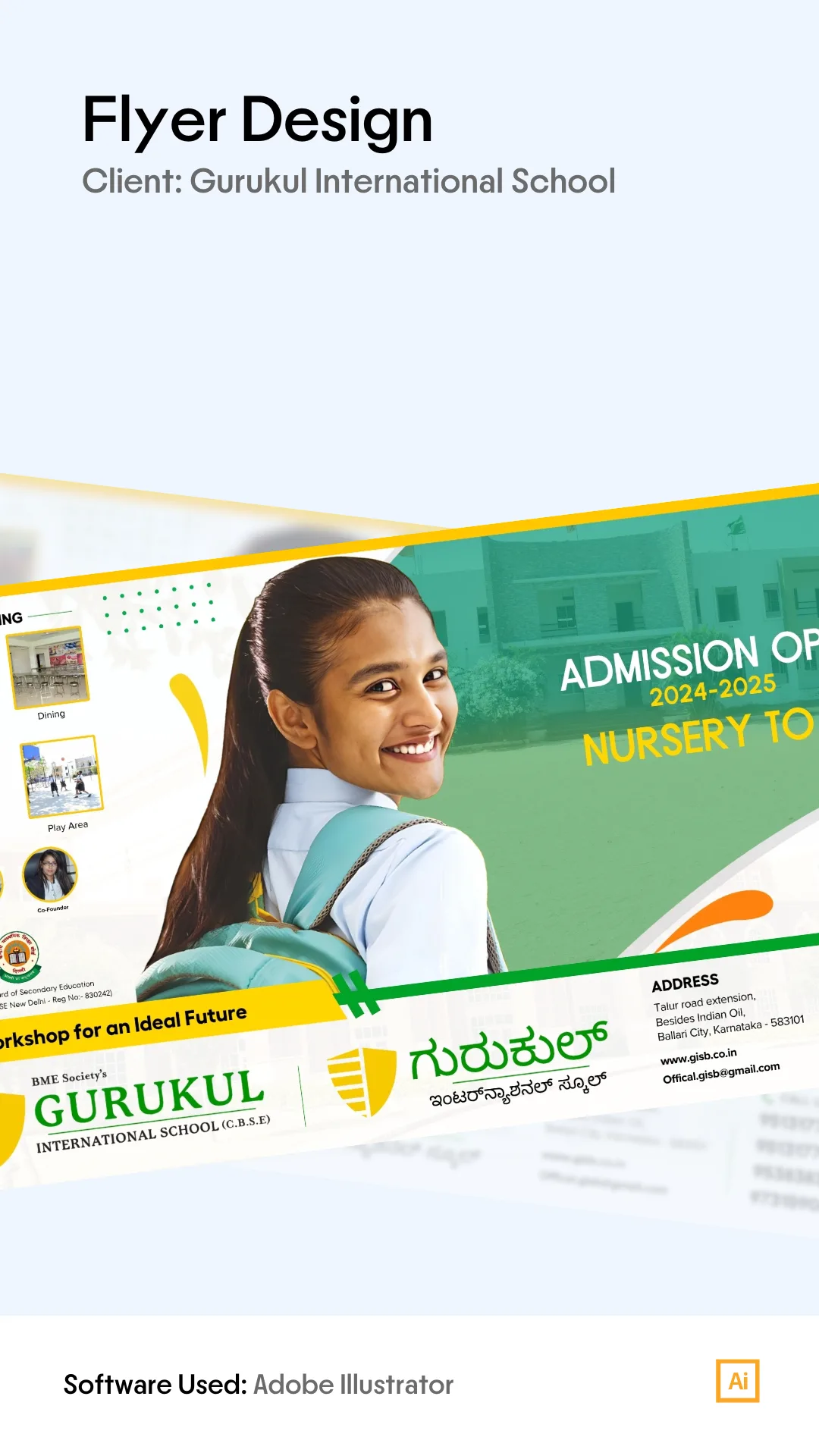 Flyer Design for Gurukul International School